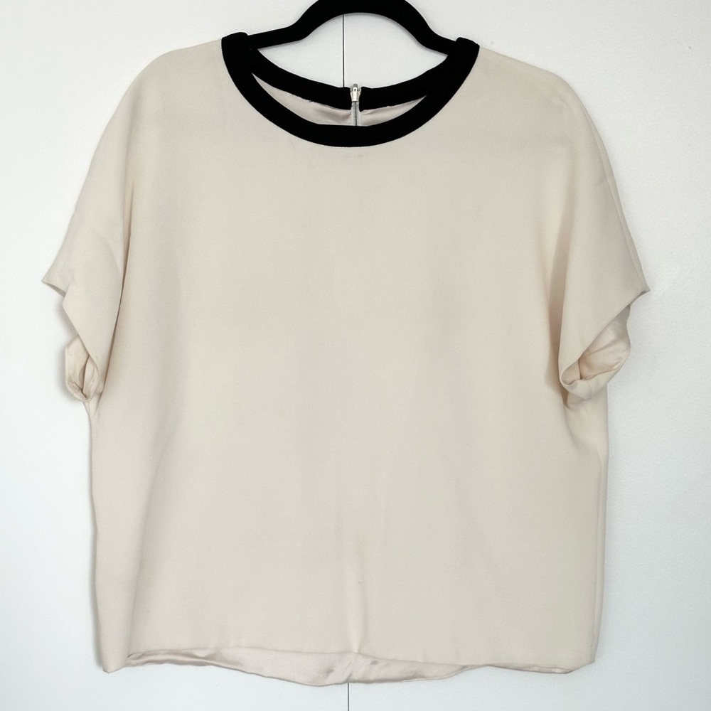 Rag & Bone Short Sleeve Blouse - OffWhite & Black